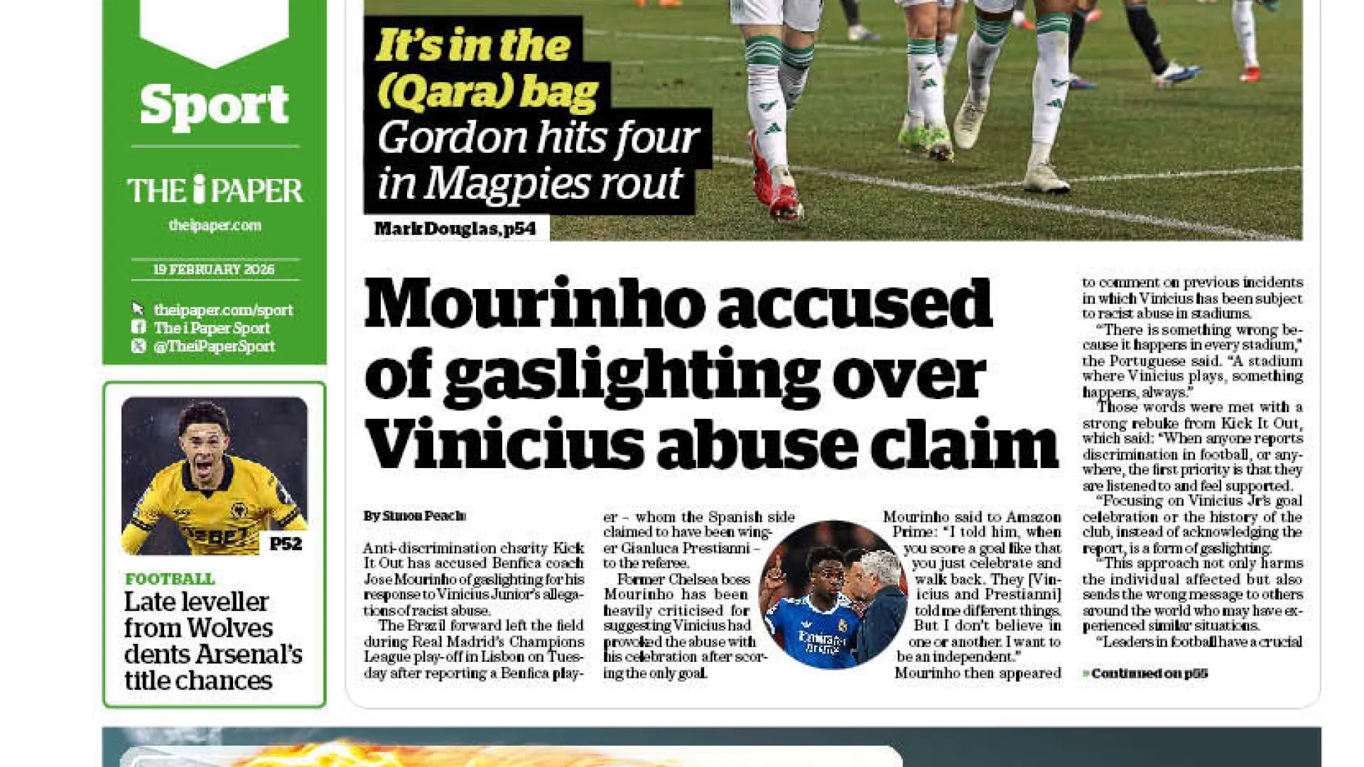 
                    Lá fora: Surpresas na Champions e caso de Prestianni em discussão
                