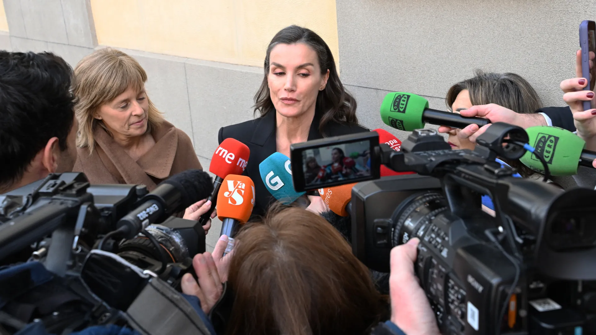 
                    Letizia no funeral de Fernando Ónega. 