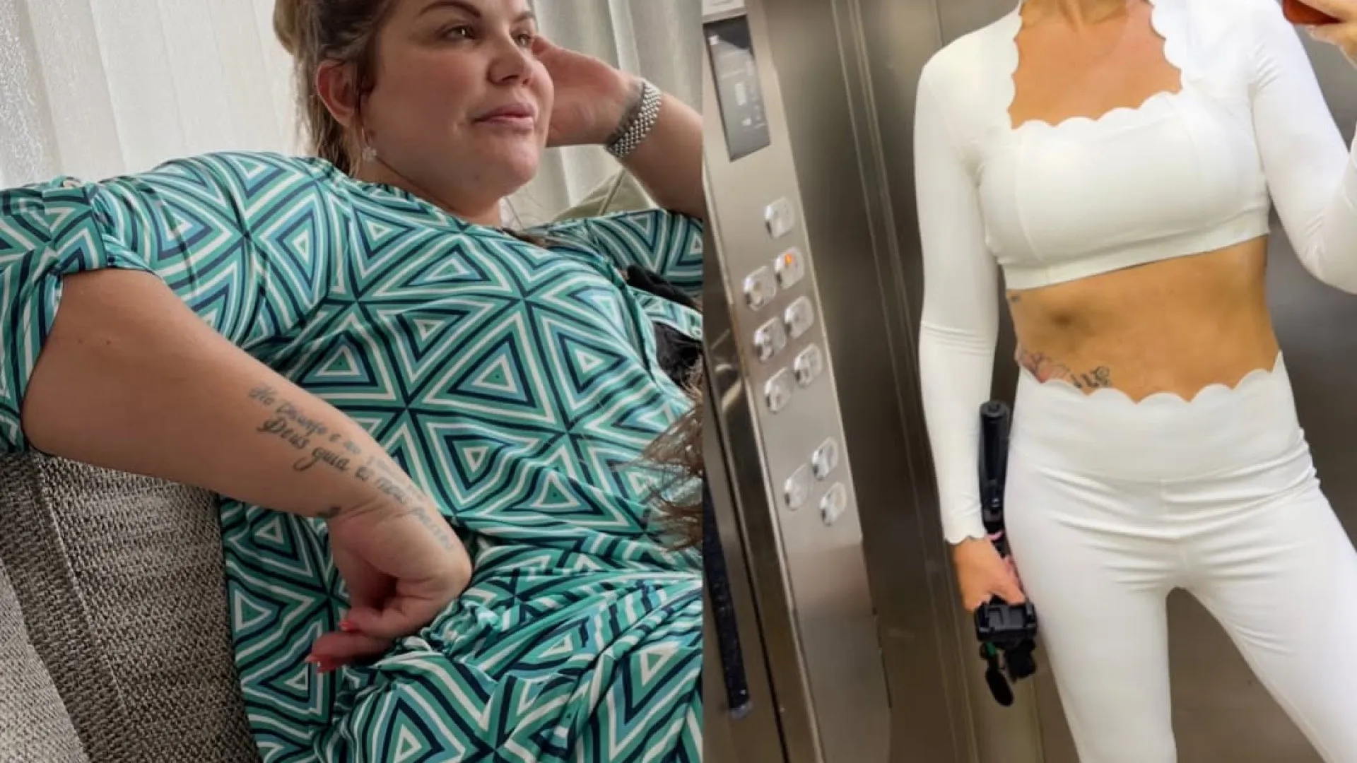 
                    Katia Aveiro recorda que chegou a pesar 118 quilos. 