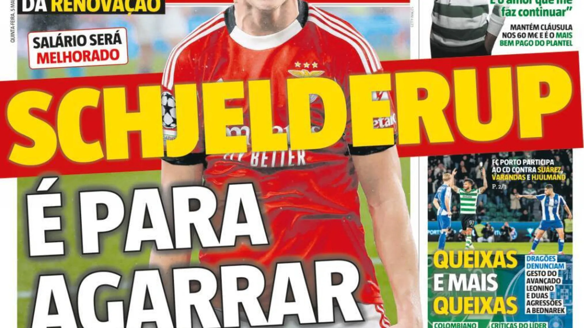 Por cá: Sporting e FC Porto em guerra sem fim. Schjelderup pode renovar