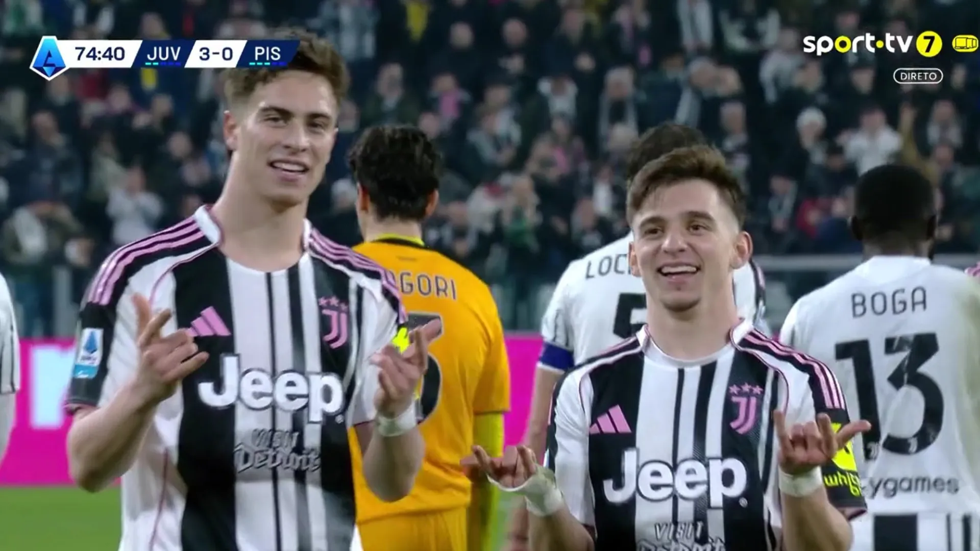 A assistência de Francisco Conceição na goleada da Juventus