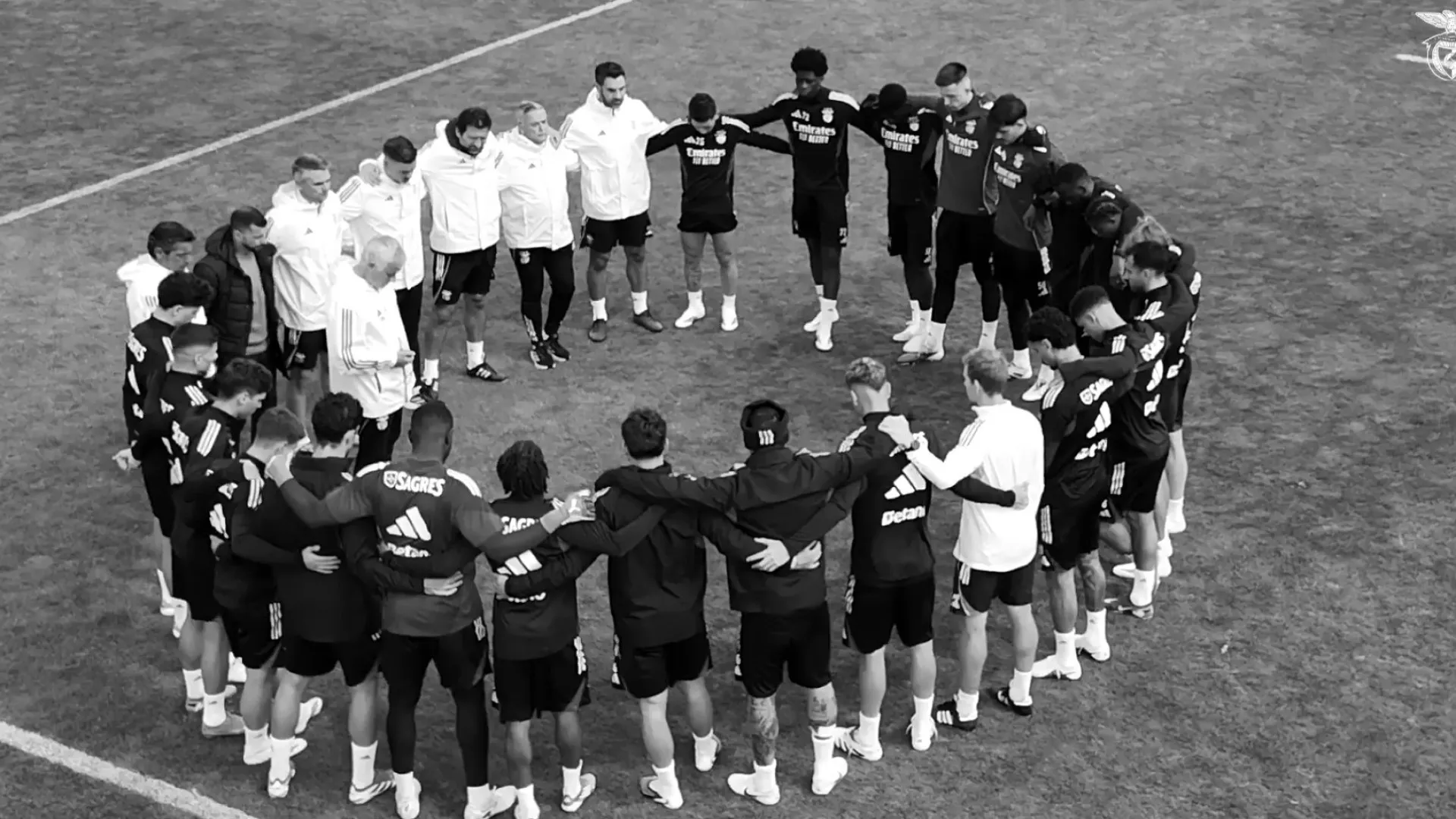 A homenagem sentida do plantel do Benfica a Silvino Louro