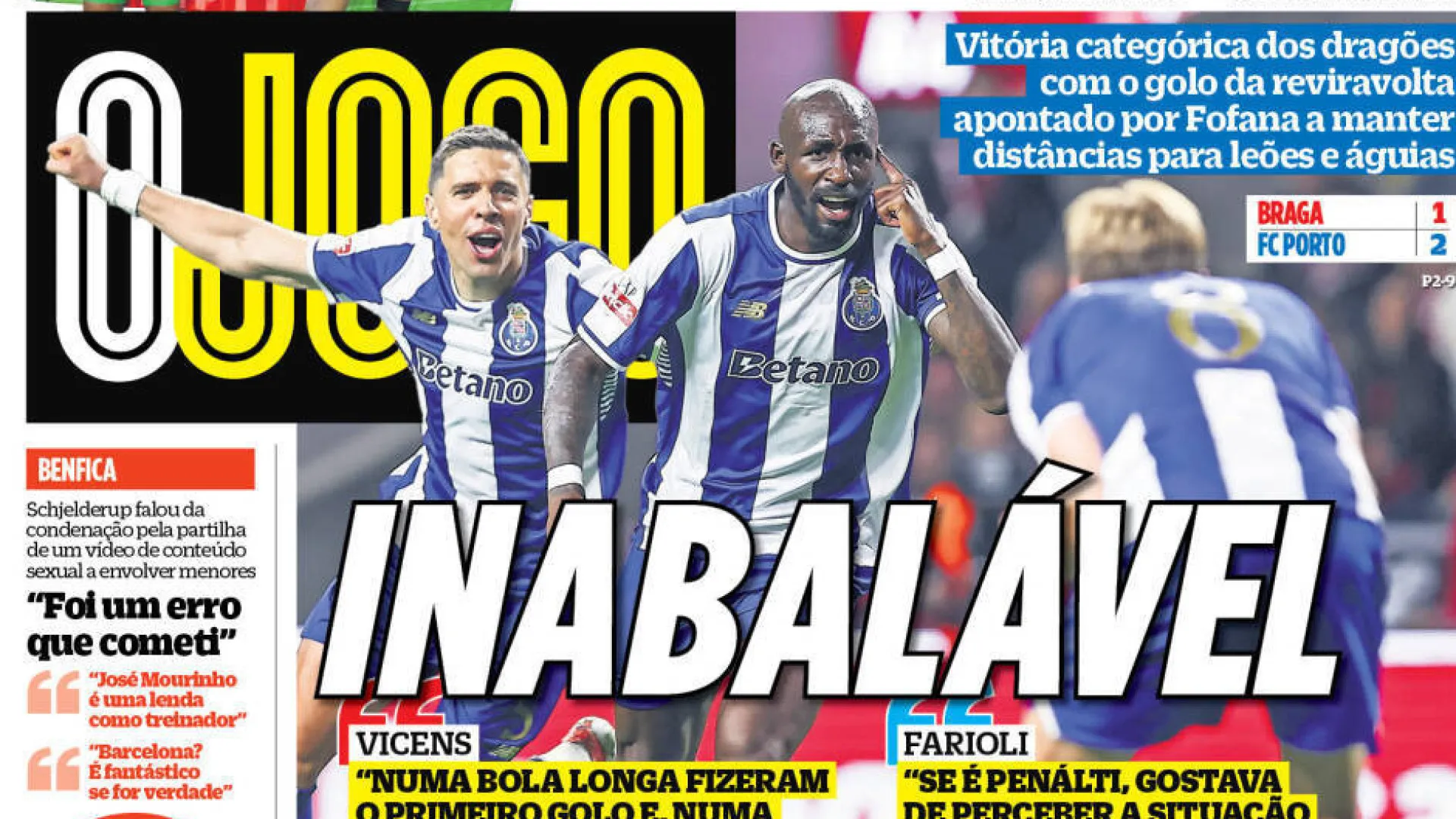 Por cá: FC Porto mais perto do título e saltos históricos para Portugal