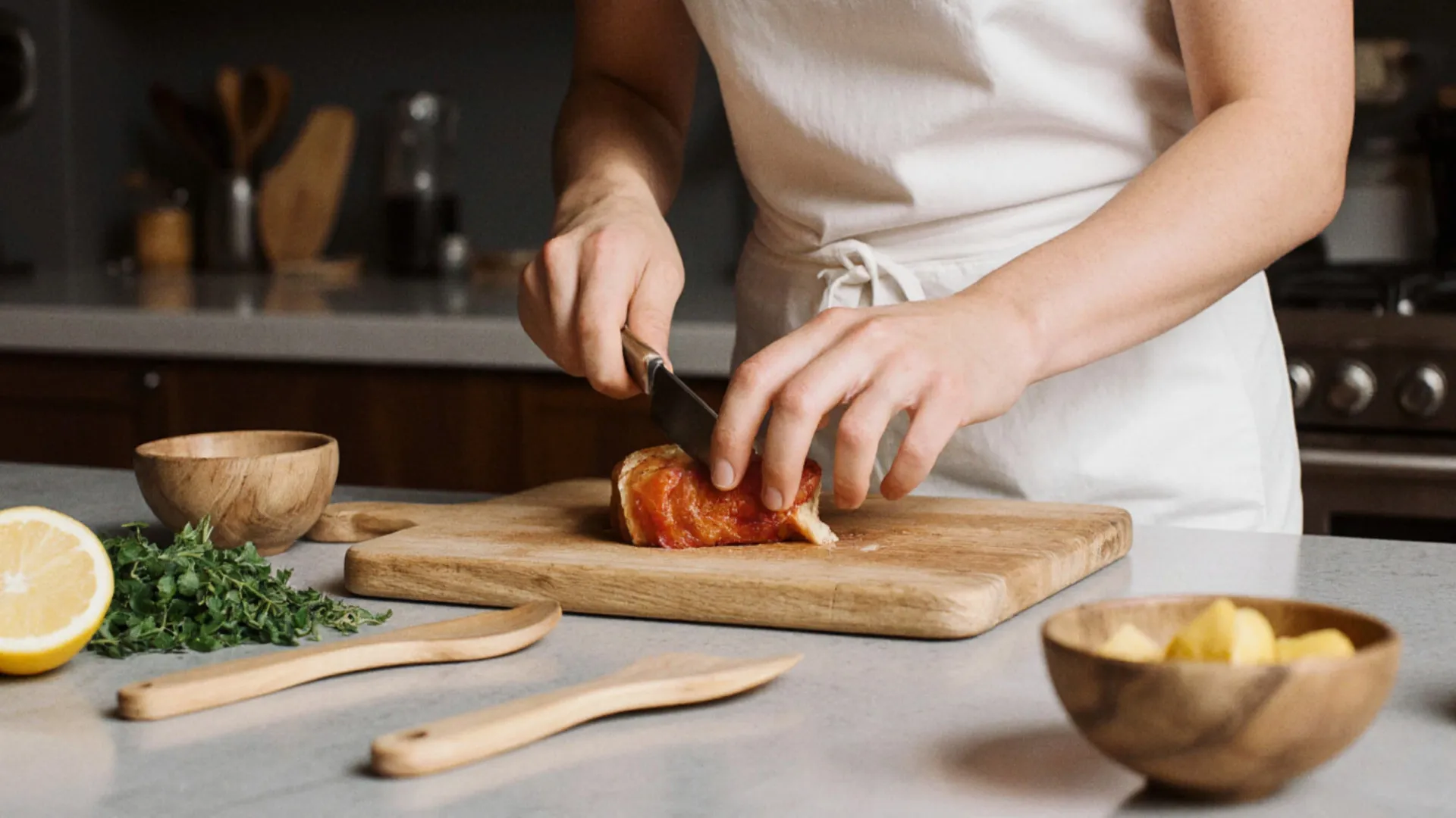 
                    5 alimentos que não deve cortar numa tábua de madeira, diz especialista
                