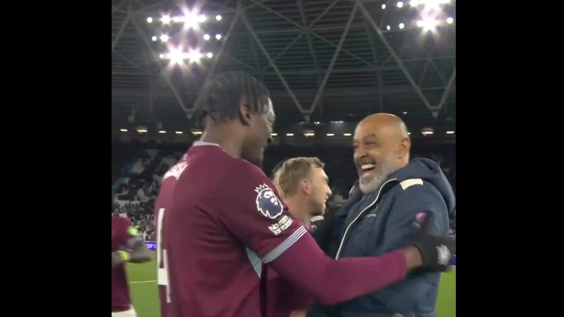 A reação de Nuno Espírito Santo após a vitória do West Ham