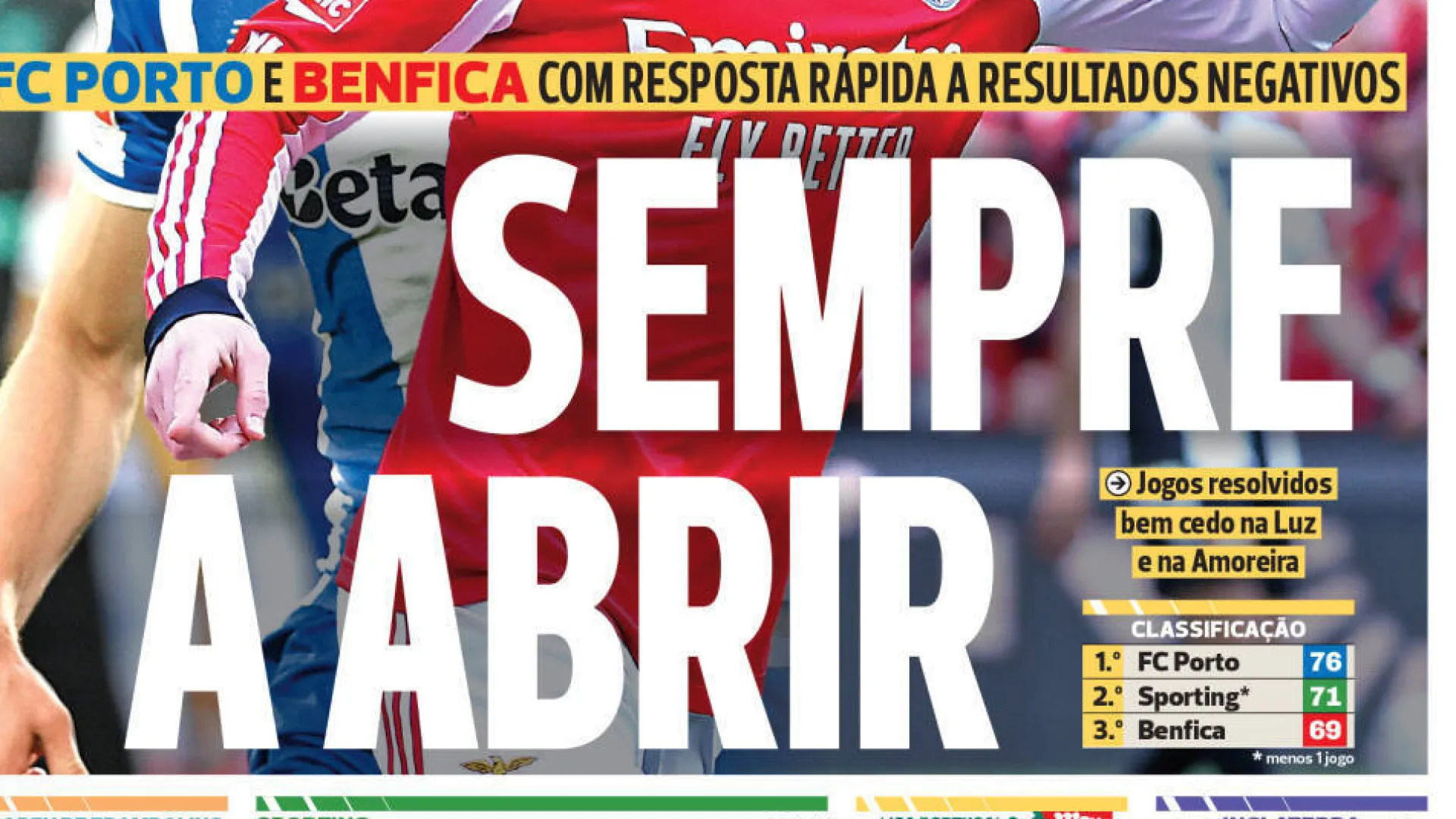 
                    Por cá: FC Porto e Benfica sempre a abrir e Varandas desafia AVB
                