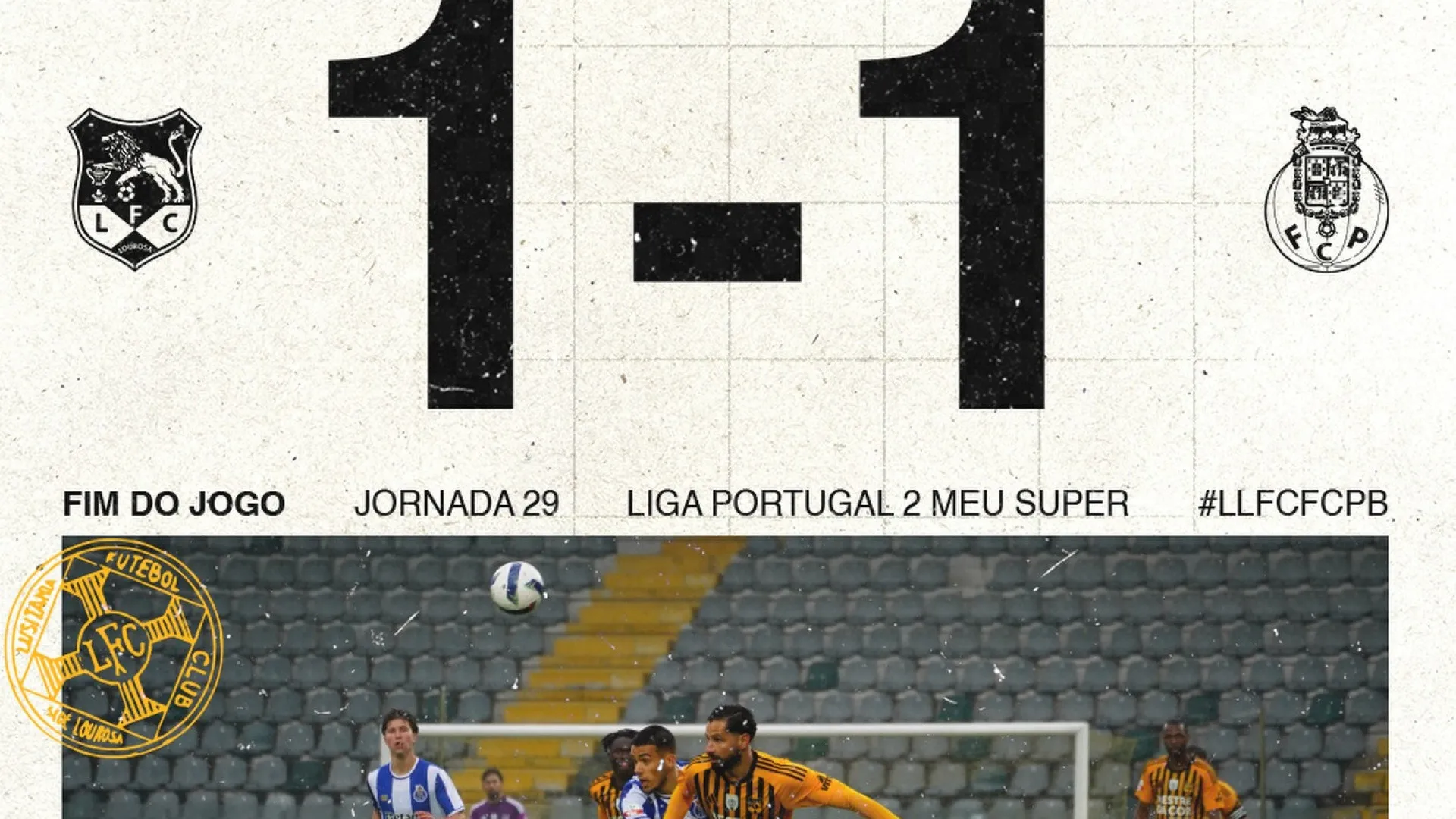 
                    FC Porto B resgata empate frente ao Lourosa perto do soar do gongo
                