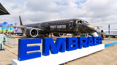 Embraer regista lucro de 194 milhões de euros no terceiro trimestre