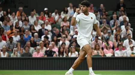 Bicampeão Carlos Alcaraz nos quartos de final de Wimbledon