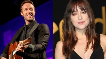 Dakota Johnson assiste a concerto de Chris Martin