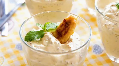 Mousse de banana e chia (uma opção saudável e deliciosa)