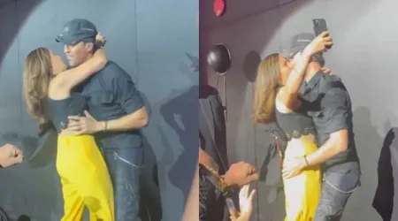 Vídeo. Enrique Iglesias surpreendido com beijo de fã
