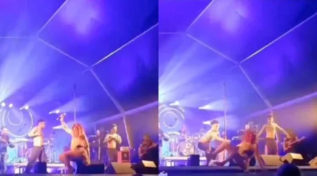 O vídeo da queda arrepiante da cantora Sónia Costa em palco