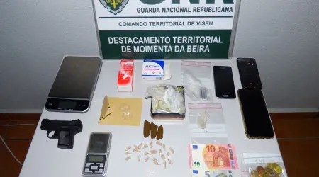GNR detém dois suspeitos de tráfico de droga em Moimenta da Beira