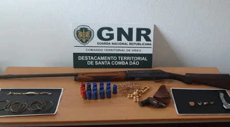 Grupo detido após vários assaltos em Tondela. Tinha diversas armas e ouro