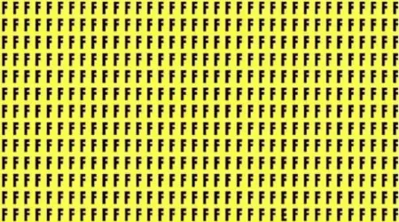Tem oito segundos para encontrar a letra intrusa nesta imagem. Consegue?