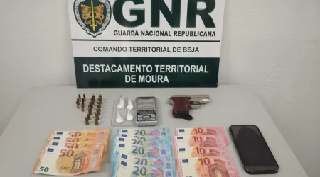 Jovem detido por tráfico de droga e posse de arma proibida em Serpa