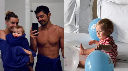 Filho de Lourenço Ortigão e Kelly Bailey completou um ano 