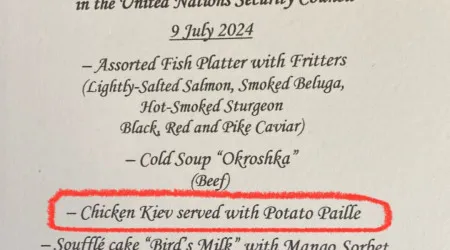 'Frango Kyiv'. Menu de jantar da presidência russa envolto em polémica