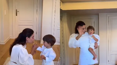 Enquanto se preparam, Carolina Carvalho grava adorável vídeo com o filho