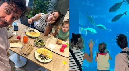 Marta Melro e Paulo Vintém juntos no aniversário da filha