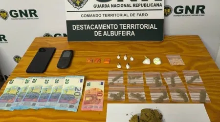 Preventiva para suspeito de tráfico de droga em discoteca em Albufeira