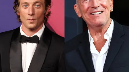 Bruce Springsteen abraça Jeremy Allen White nas rodagens da sua 'biopic'