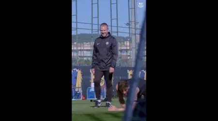 Nem na pausa Hansi Flick facilita: Jogadores do Barça de rastos no treino