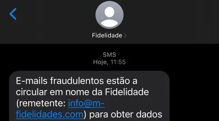 Recebeu um e-mail da Fidelidade? Atenção, pode ser fraude