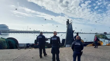 Polícia Marítima de Leixões apreende 8.664 kg de pescado em Matosinhos