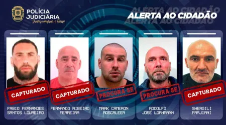 Três de cinco fugitivos recapturados. Quem falta e que crimes cometeram?