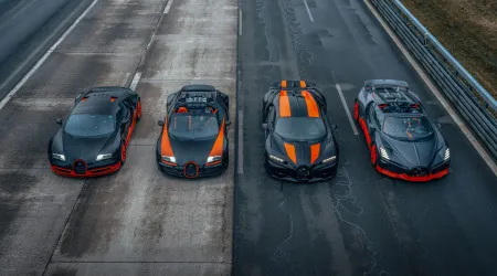 Bugatti juntou quatro carros especiais