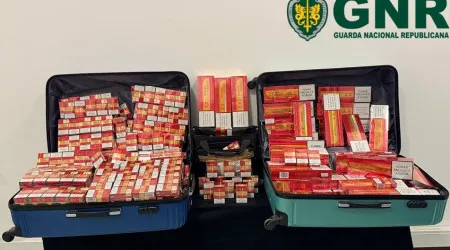 GNR apreende 24.400 cigarros de contrabando em Lisboa