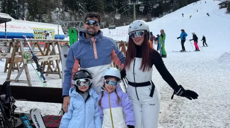 Diário da neve. Liliana Filipa e família arrasam na primeira aula de ski