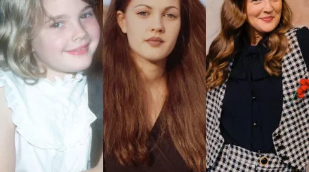 Drew Barrymore cresceu à frente do público e já faz 50 anos