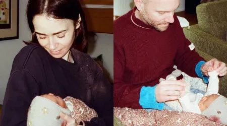 Lily Collins e marido mostram carinhosas imagens da filha recém-nascida