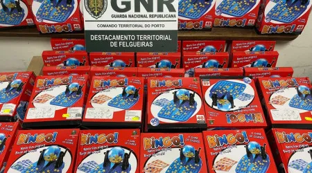 Jovem de 25 anos detido por ter à venda mais de 50 jogos 'Bingo'