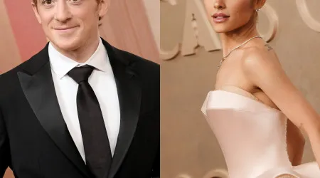 Ariana Grande e Ethan Slater trocam carinho nos intervalos dos Óscares