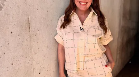 Conjunto de Tânia Ribas de Oliveira ideal para a primavera (custa 278€)