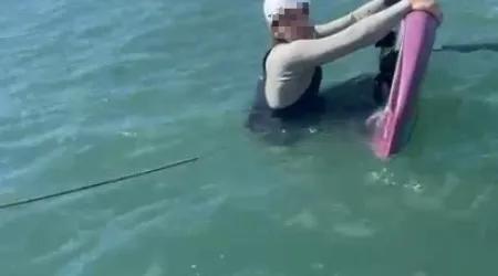 Praticante de kitesurf resgatado após ficar preso a arte de pesca