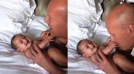 Mulher de Bruce Willis mostra vídeo único do ator com a filha