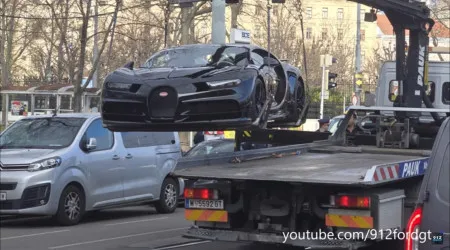 Este Bugatti Chiron foi rebocado porque circulou a 123 km/h