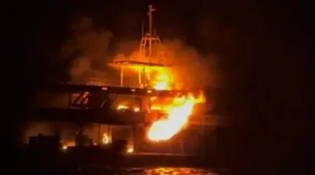 Vídeo mostra fogo que levou a naufrágio com portugueses na Tailândia