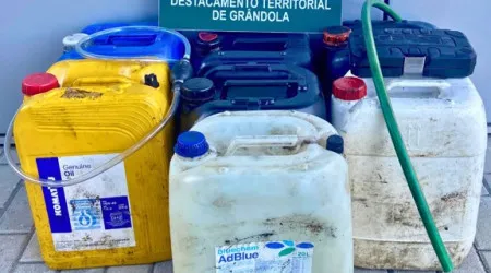 Homem apanhado por funcionários a furtar combustível de estaleiro