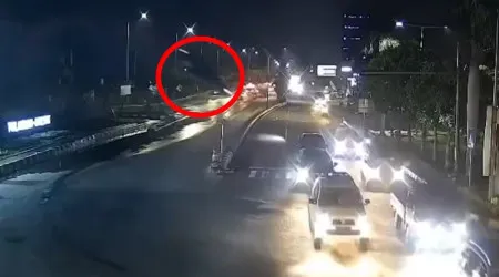Carro voa 12 metros após condutor enganar-se com o GPS
