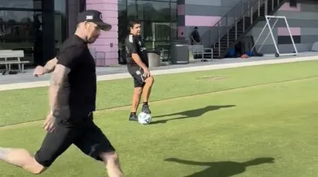 Quem sabe... Beckham marca golo 'impossível' no treino do Inter Miami