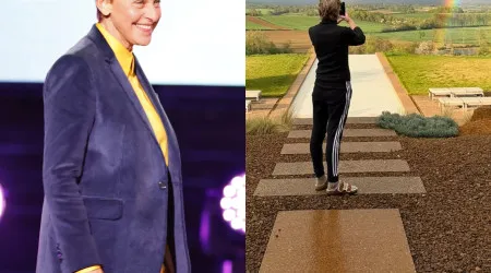 Ellen DeGeneres e a adorável imagem da mulher... com arco-íris