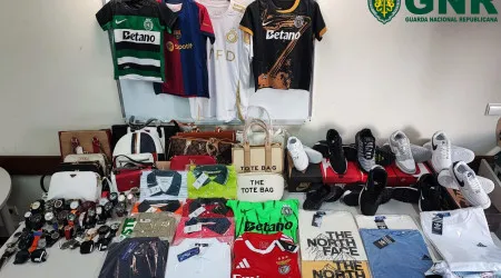 GNR apreende 1.222 artigos nas Caldas da Rainha. Identificadas 10 pessoas