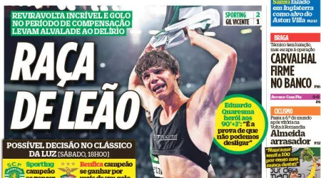 Por cá: Quaresma faz Alvalade 'explodir' e Rui Costa espera por Otamendi