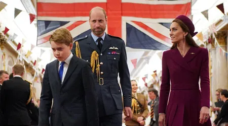O grande momento do príncipe George (ao lado do pai, William)